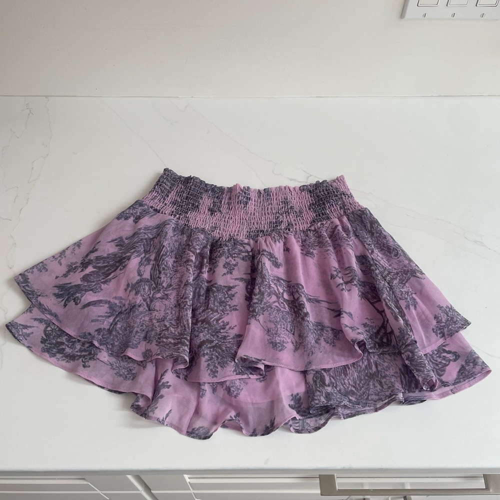Urban Outfitters Purple and Gray Ciara Lilac Skort Skirt Thin Flowy Summer Beach